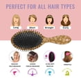 thumbnail image 7 of Golden Christmas Snowflake Pattern Hair Brush,Girls Detangling Hair Brush,Glide Through Tangles with Ease for Wet & Dry Hair,8.8"X2.8", 7 of 7