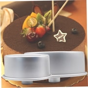 OUNONA 3-Piece Aluminum Live Bottom Cake Mold Set - Separable Design for Easy Baking and Convenient Cake Release