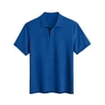 thumbnail image 4 of YODETEY Men’s Classic Solid Polos Shirt, Men’s Everyday Fit Collar Casual Shirts,Big and Tall Blue,Size S-3XL, 4 of 6