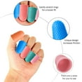 Rubber Fingers Tip Pads Grips For Counting Collating Writing Sorting