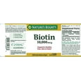 thumbnail image 4 of Nature's Bounty Biotin Rapid Release Softgels, 10000 mcg, Original, 120 Ct (3 pack), 4 of 4