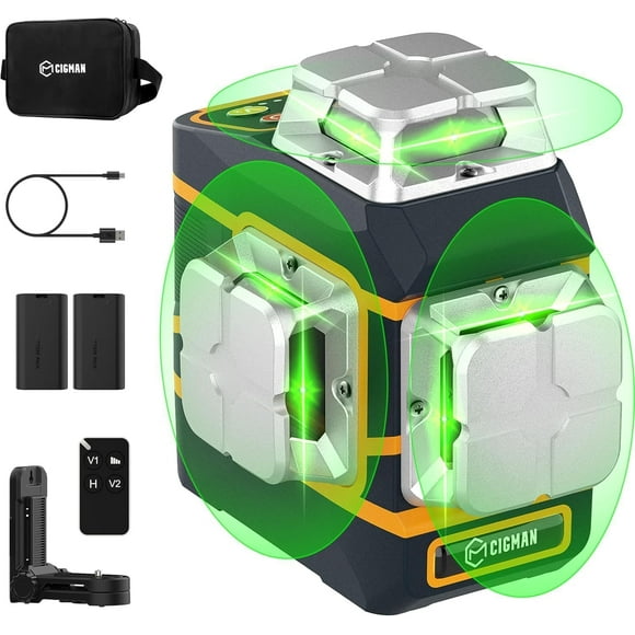 Nivel láser CIGMAN CM-801 autonivelante 3x360° 3D Verde