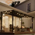 thumbnail image 5 of MEISSALIVVE 8' x 12' Hardtop Wall Mounted Gazebo Pergola, Lean-to Metal Awning with Sloped Roof, Outdoor Shelter for Patio, Deck, Backyard, Black, 5 of 10