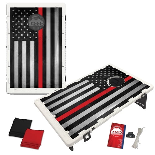 Thin Red Line Portable 2x3 Bean Bag Toss Cornhole Style Game by BAGGO
