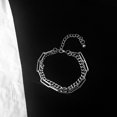 thumbnail image 2 of IKemiter Bracelet à Double Couche Style Coréen pour Hommes et Femmes Simple Tendance Hip-Hop et Cool, 2 of 6