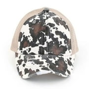 CC Cow Print Pony Cap | Criss-Cross