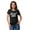 Black, variant on Crew Neck Blessed Mama Graphic Tshirt Short Sleeve Women Cotton Tee
