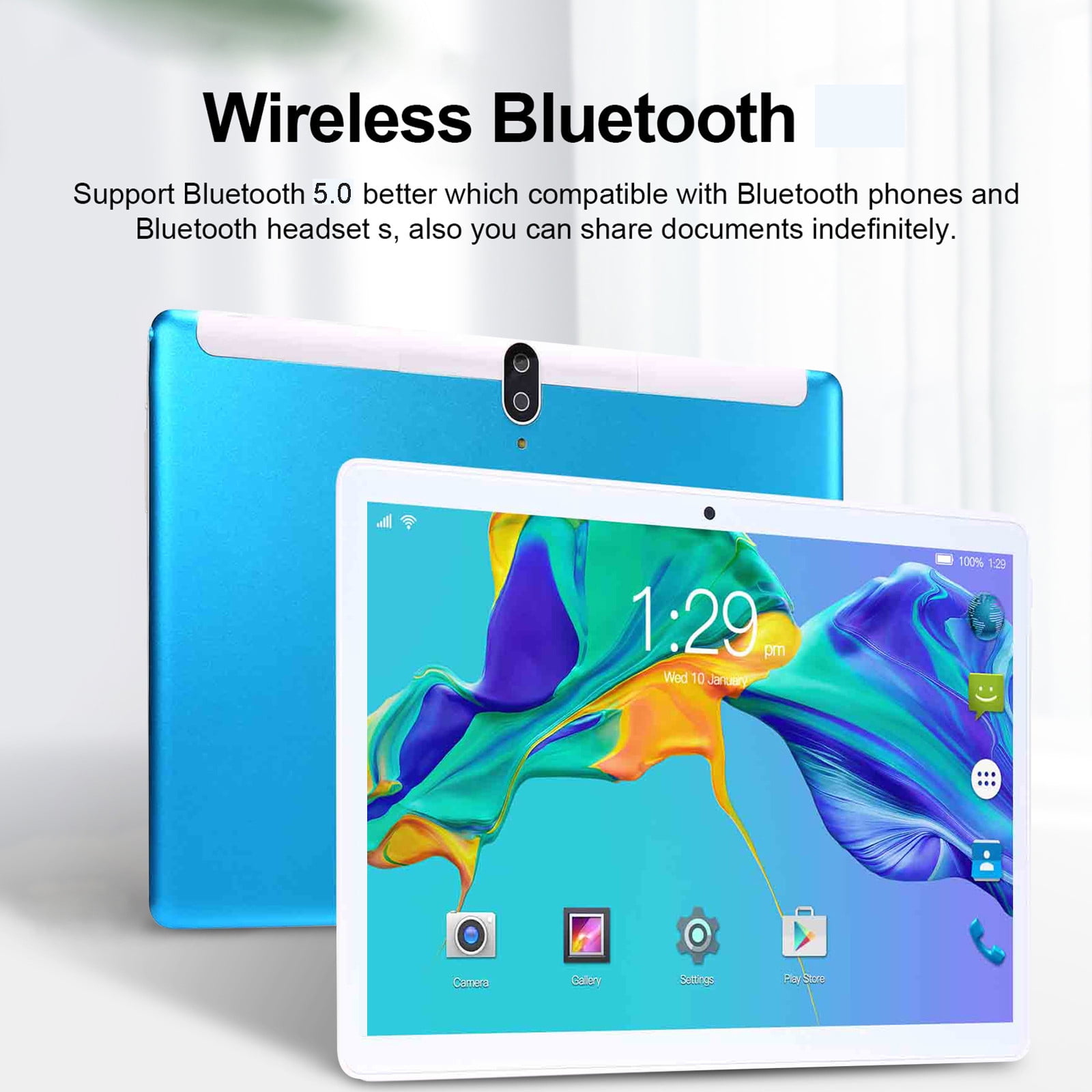Android Tablets on Sale, maho Upgraded 2+16G 10.1 Inch Tablet PC IPS HD Screen WiFi Bluetooth Voice Call Game Video Learning Tablet Android 10.0 System SIM Standby Full Netcom,Blue