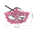 thumbnail image 2 of Unique Bargains 1 Pc Pointed Head Dragon-Design Half Face Party Mask for Masquerade Party Pink, 2 of 5