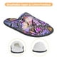 thumbnail image 3 of Balery Watercolor Butterflies Pantuflas de Casa de Felpa Silenciosas con Diseño Estampado, Zapatillas Cómodas Antideslizantes de Algodón para Interior-Large, 3 of 8