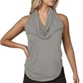 thumbnail image 3 of Tops deportivos,Vestido informal sin mangas con cuello en V para mujer, mezcla de poliéster, ligero y cómodo, ideal para el hogar, sopatenor, 3 of 9