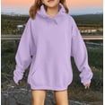 thumbnail image 2 of OIOLOYJM Hoodies for Girls Boys Oversized Fashion Casual Drop Shoulder Fleece Long Sleeve Hooded Sweatshirt Fall Loose Fit Warm Comfortable Lightweight Clothes with Pocket, 2 of 4
