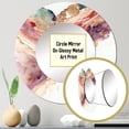 thumbnail image 3 of Designart "Redend Point Canyon - A River's Tale I" Abstract Liquid Ink Round Mirror Set of 3 - Modern Red Round Bathroom Wall Mirror Set, 3 of 5
