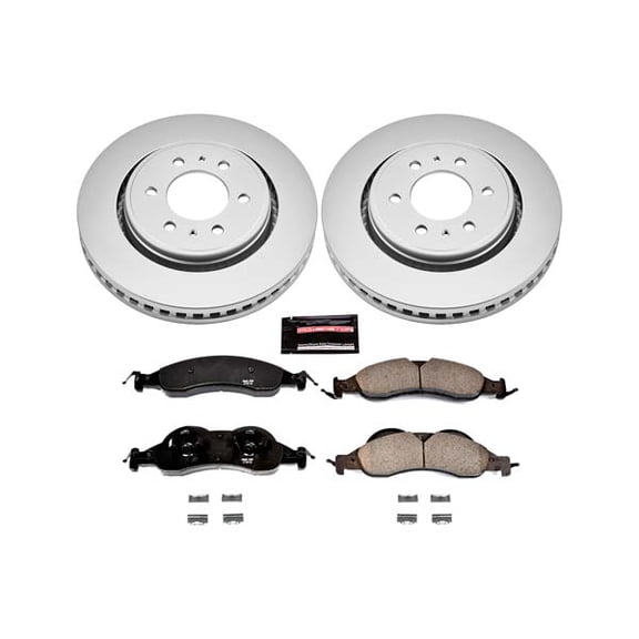 PowerStop Front Geomet Coated Brake Rotor and Pad Kit Fits: FORD Select Models CRK5944