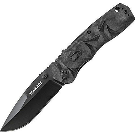 Schrade SCHA12B 8.1in Stainless Steel Dual Assist Opening Folding Knife with 3.4in Drop Point Blade and Aluminum Handle for Survival, Tactical and (Best Assisted Opening Edc Knife)