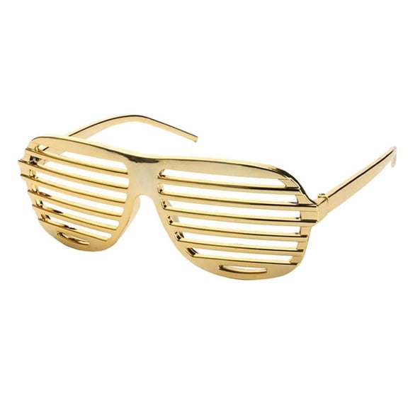 Funny Gold Shutter Shades Sunglasses Funny Party Dress Up