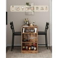 thumbnail image 5 of 3 Piece Bar Table Set for 2,, Dining Table Set with Storage Shelves, Suitable for Small Space Kitchen Apartment, 5 of 8