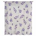 thumbnail image 2 of Purple Olive Leaves Sheer Curtains 54 Inches Long, Spring Pastoral Branches Plants Beige Light Filering Curtains, Breathable Simi Curtain Privacy Drapes for Kitchen Bathroom Small Window Treatment, 2 of 9