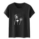 thumbnail image 5 of Blusas de Manga Corta para las Mujeres Divertida Impresión Cuello Redondo Camiseta Vintage, Blusas de Primavera para las Mujeres, 5 of 5