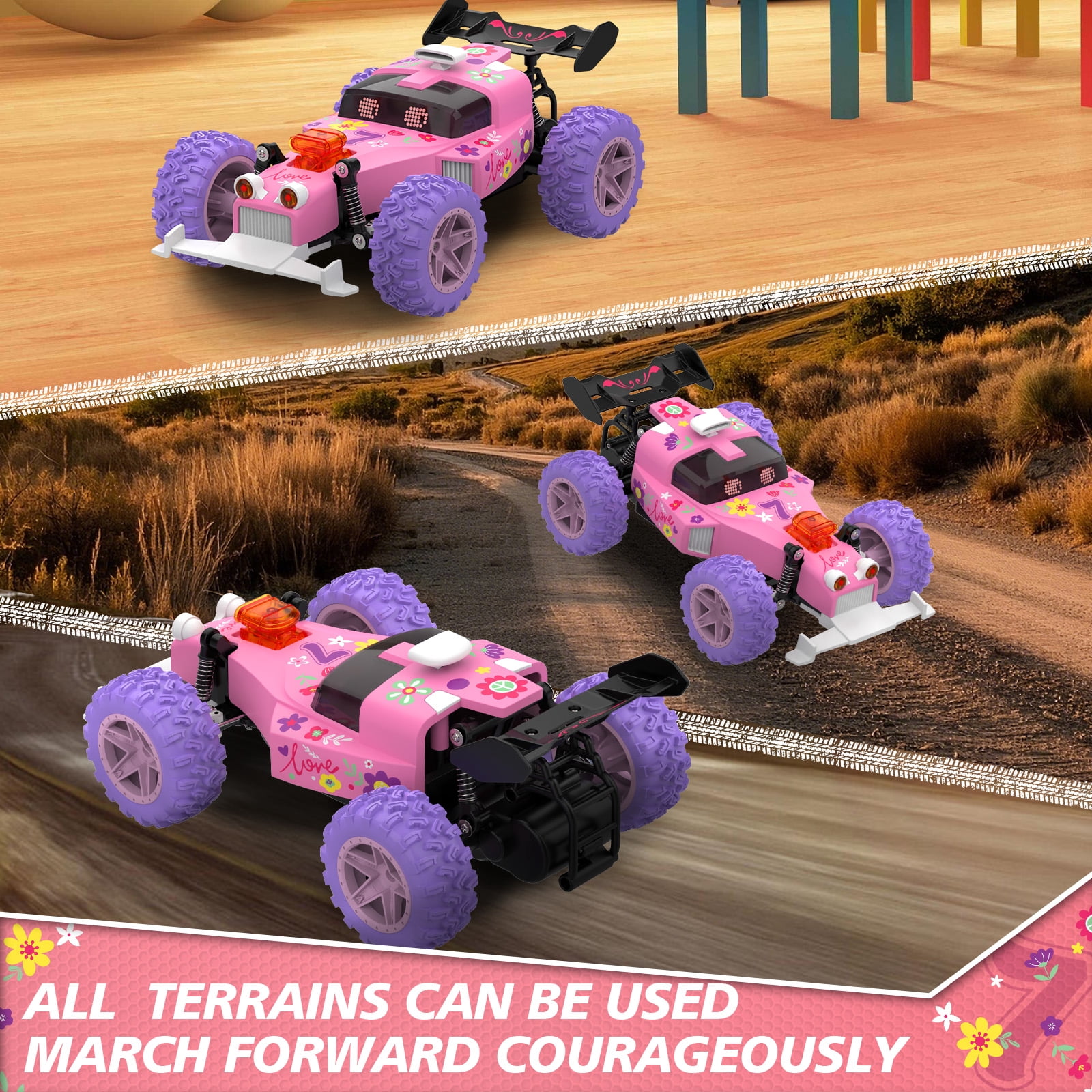 Gmdisc Remote Control Car, 1:18 High Speed RC Cars, 20+ km/h Toy for Boys & Girls Christmas Birthday Gifts for Kids