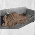 thumbnail image 5 of Phone Booth Soft Flannel Fleece Throw Blanket, Iconic British Telephone Kiosk on Brick Wall London Urban, Cozy Plush for Indoor and Outdoor Use, 50" x 60", Pale Rust Vermilion, by Ambesonne, 5 of 5