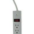 thumbnail image 3 of Comzon Surge Protector w/2 USB ports(2.4 Amp), Flat Rotating Plug, 6 Outlet, White Horizontal Outlets, Plastic, Power Cord 10 foot, 3 Pack, 3 of 4