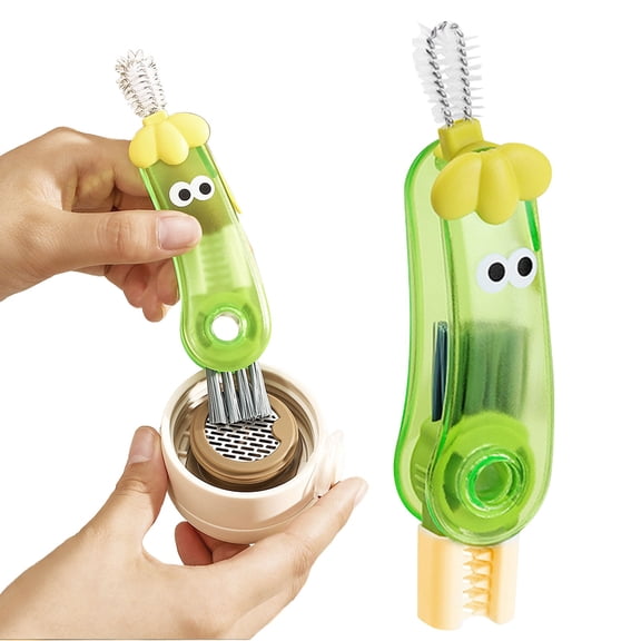 RZDLIZJ 1Pc Cup Lid Gap Cleaning Brush,Small Soft Bristle Scratch-Free Detail Scrub Brush,Plastic Handle Tiny Deep Cleaner for Cup Lid Water Bottle Straw Groove,4.9 Inch