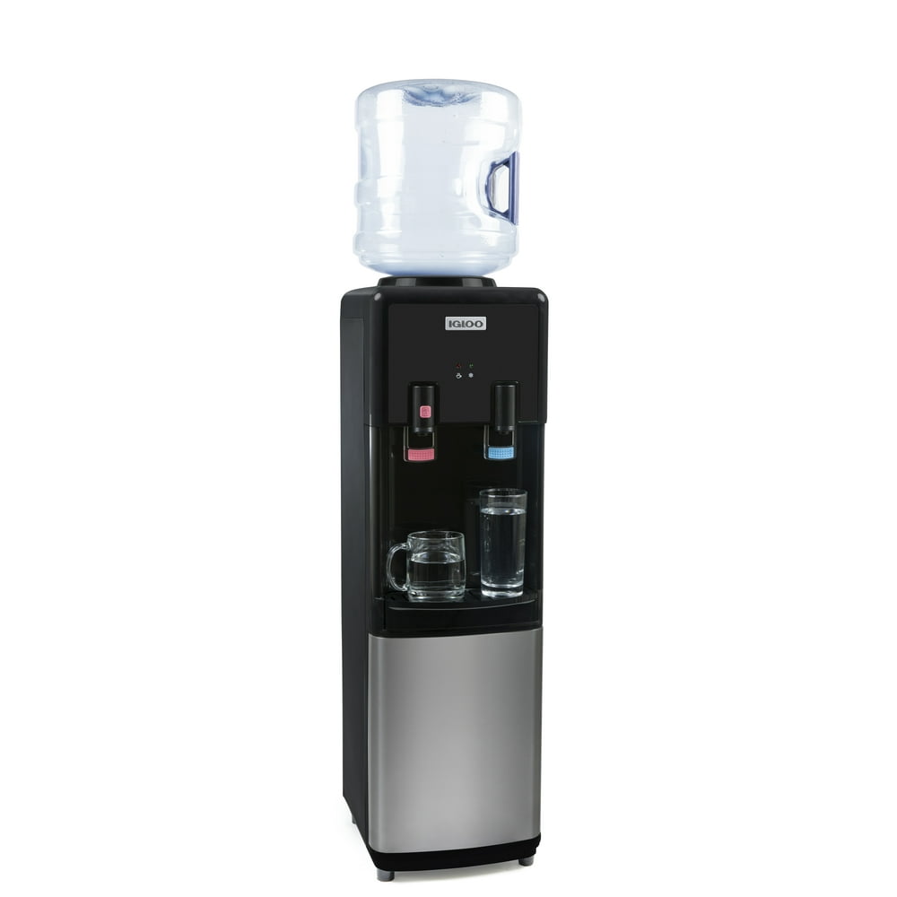 Igloo IWCTL352CHBKS Hot & Cold Top Loading Water Dispenser, Black