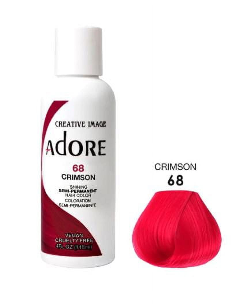 Adore Semi Permanent Hair Color 68 Crimson 4 floz All Hair Type, Adult