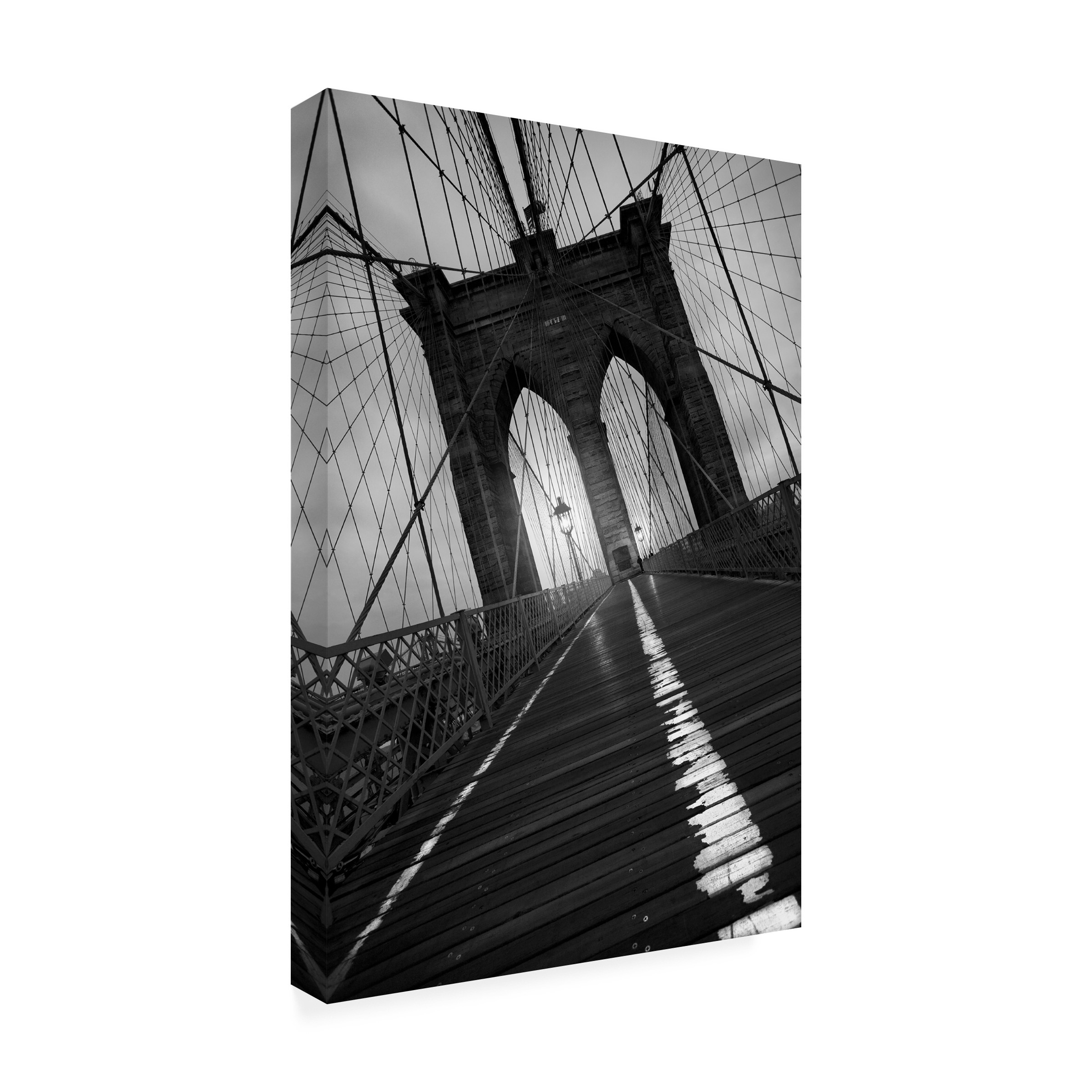 Trademark Fine Art "Brooklyn Bridge Study I" Canvas Art by Moises Levy