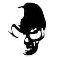thumbnail image 3 of XZNGL Happy Silent Skull Horror Skull Sticker Window Home Decor Decal Decoration, 3 of 8