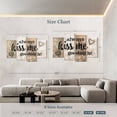 thumbnail image 4 of Elephant Stock Kiss Me Goodnight Typography Wall Sign Wall Art - Horizontal Multi Panel Canvas - Living Room Wall Decor - Wall Signs Multi Panel - Black And Beige Decor - 84" x 54", 4 of 8