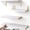 B. White Board & Gold Brackets-16-inch Mixed, variant on Wall Shelves For Bedroom Decor Pink Floating Shelf Living Room Kitchen Storage Mounted Rustic Wood Books Corner Bathroom(16in Set Of 4)