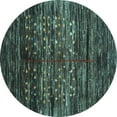 thumbnail image 1 of Ahgly Company Indoor Round Abstract Light Blue Contemporary Area Rugs, 6' Round, 1 of 4