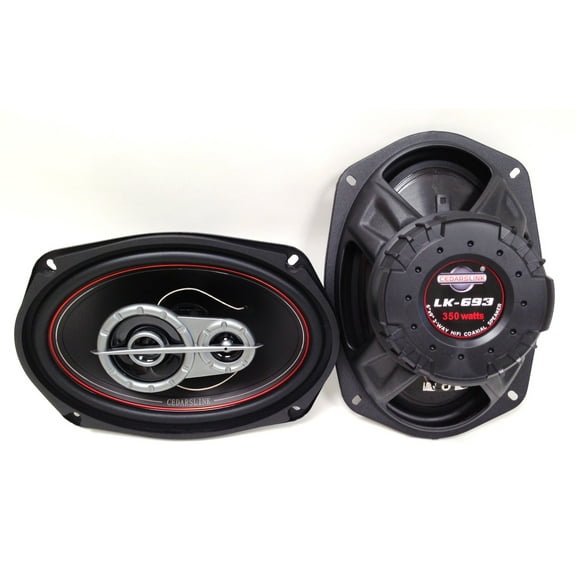 CedarsLink LK-693 6x9" 4 OHM 350 Watts 3-Way Coaxial Speaker Pair