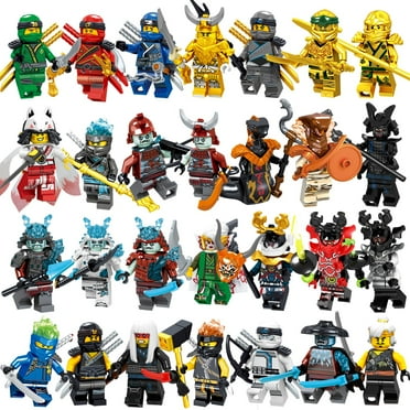 28 PCS Ninja Ice Emperor Minifigures Collection - 1.77 Inch Golden Ninja Building Blocks, Great for Christmas, Birthday Parties, and Cake Decoration