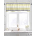 thumbnail image 2 of Faux Linen Valances for Windows Yellow Gray White Stripe Curtains Valance Light Filtering Rod Pocket Small Window Treatment for Kitchen Living Room Bedroom 42x12In, 2 of 6