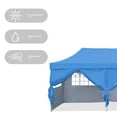 thumbnail image 4 of Outdoor Basic 10x20 FT Pop Up Outdoor Canopy Wedding Party Tent Folding Enclosed Canopy, Blue, 4 of 7