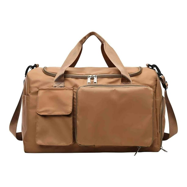 Bolsa de viaje plegable | Bolso bandolera de gran capacidad con múltiples compartimentos | Separación para ropa seca y húmeda | Ideal como equipaje de mano para viajes cortos
