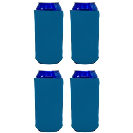 

Blank Foam Collapsible 16 oz. Can Coolie (Neon Blue 4 Pack)