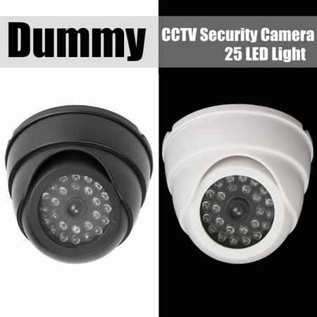 Fake Dome Dummy Security CCTV Home Camera with 25LED infrared Night Light Black/White 9.4x7.2cm