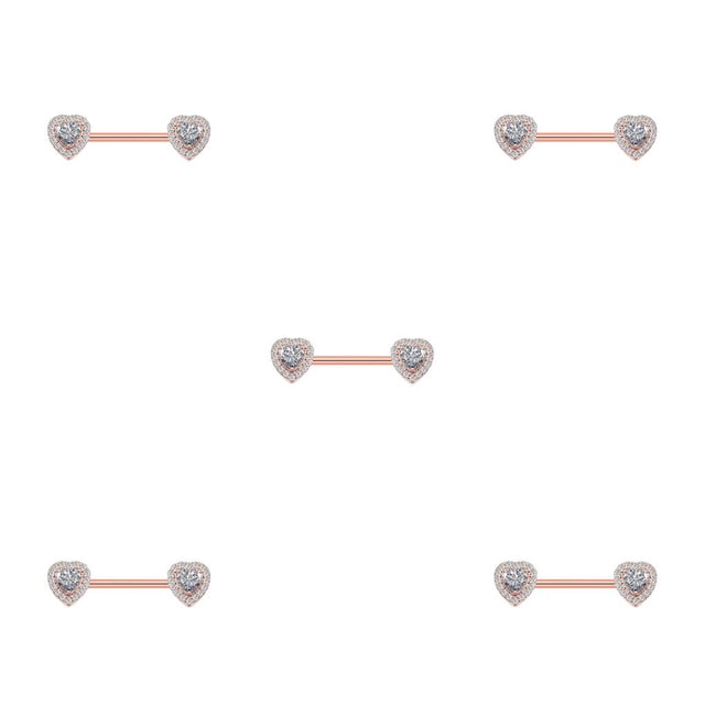 Minnieouse Anillo para pezones con barra, decoración de cuerpos pequeños de Metal, accesorio de joyería, Piercings para senos, elegante para el Type2 NO2 Minnieouse CBP270853