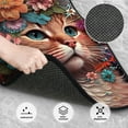 thumbnail image 2 of Salouo Flower Crown Cat for 4-Piece Floor Mats, Custom Fit Car Mats All-Weather Car Foot Mats Automotive Floor Mats for Cars, Trucks, SUVs, Vehicle Floor Liner, 2 of 7