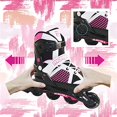 thumbnail image 3 of Mongoose MG-087G-L Girls' Size Large Comfortable Inline Rollerblade Skates, Pink, 3 of 5