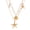 C, variant on Double Layer Shell Pendant Necklace Lightweight Hypoallergenic Women Faux Pearl Starfish Charm Layered Chain Necklace Ocean Beach Neck Jewelry