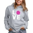 thumbnail image 2 of Deals Of The Day Clearance Hoodies for Women LOVE Volleyball Long Sleeve Hoodie With Pockets For Teen Girls Female Fans Sweatshirt Hoodie, 2 of 4