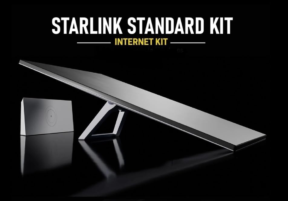 SpaceX STAR LINK Gen 3 Standard Kit High-Speed, Low-Latency Internet (Latest Model) Ultra Portable Travel Router WiFi 6- Elegant Design, Residents Business Satelital Connectivi(International )