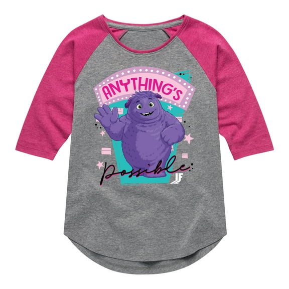 IF Movie - Anything's Possible - Toddler & Youth Girls Raglan Graphic T-Shirt