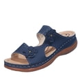 thumbnail image 2 of Walking Sandals Women,Womens Dress Sandals,Orthopedic Sandals for Women,Wedge Sandals for Women Arch Support Comfortable Slip On Sandals Platform Sandals Summer Beach Walking Slides Shoes,Blue,5.5, 2 of 5