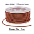 thumbnail image 2 of Nylon Thread Twine Beading Cord 2mm Extra-Strong Braided Nylon Crafting String 11M/36 Feet, Saddle Brown, 2 of 7